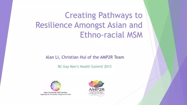 creating pathways to resilience amongst asian and ethno racial msm