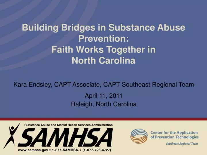 building bridges in substance abuse prevention faith works together in north carolina