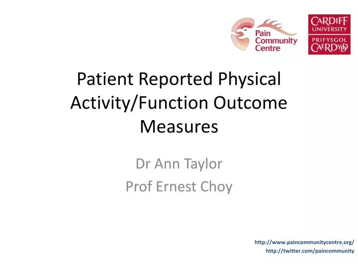 patient reported physical activity function outcome measures