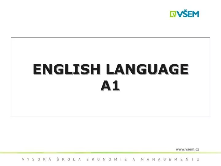 english language a1