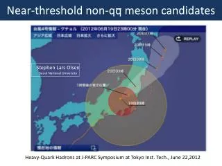 Near-threshold non- qq meson candidates