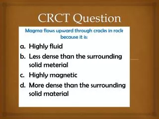 CRCT Question