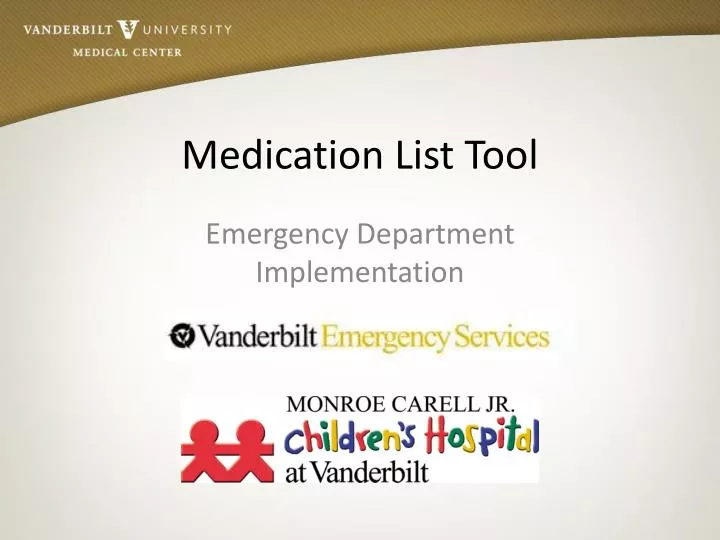 medication list tool