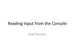 Reading Input from the Console - slide 1