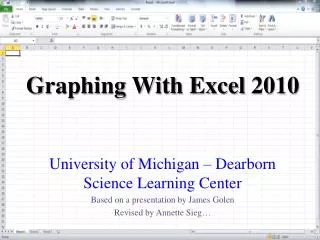 Graphing With Excel 2010