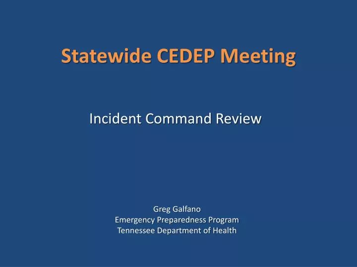 statewide cedep meeting