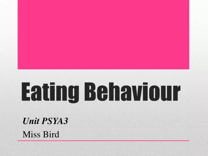 eating behaviour
