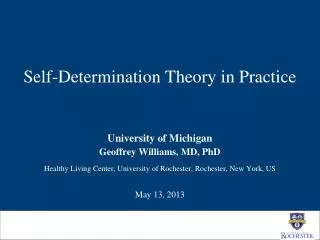 Self-Determination Theory in Practice