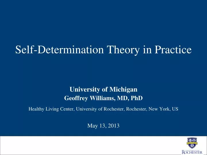 self determination theory in practice