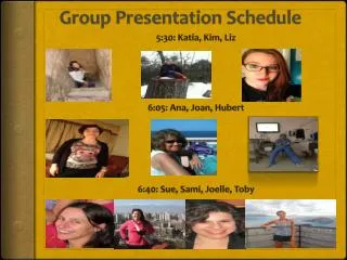 Group Presentation Schedule