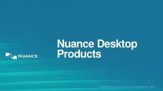 Nuance Desktop Products