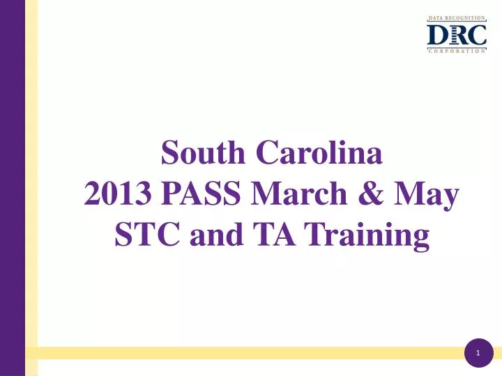 south carolina 2013 pass march may stc and ta training