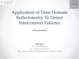Application of Time-Domain Reflectometry To Detect Interconnect Failures