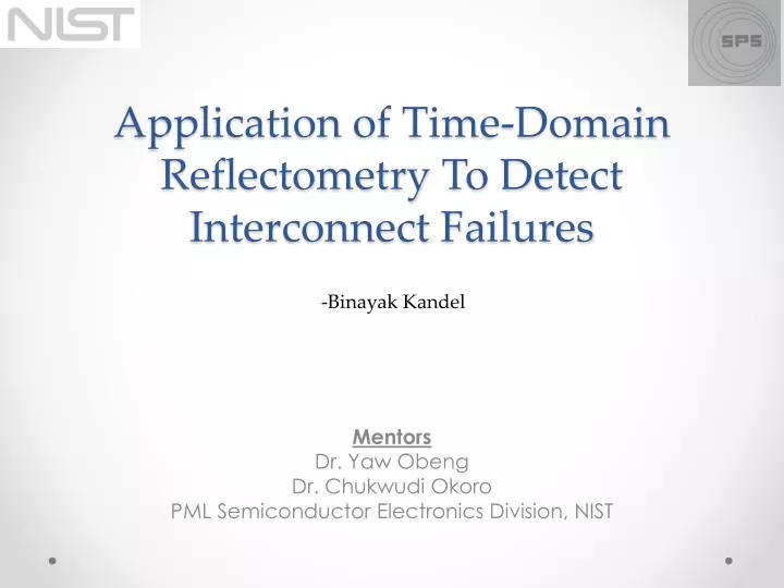 application of time domain reflectometry to detect interconnect failures