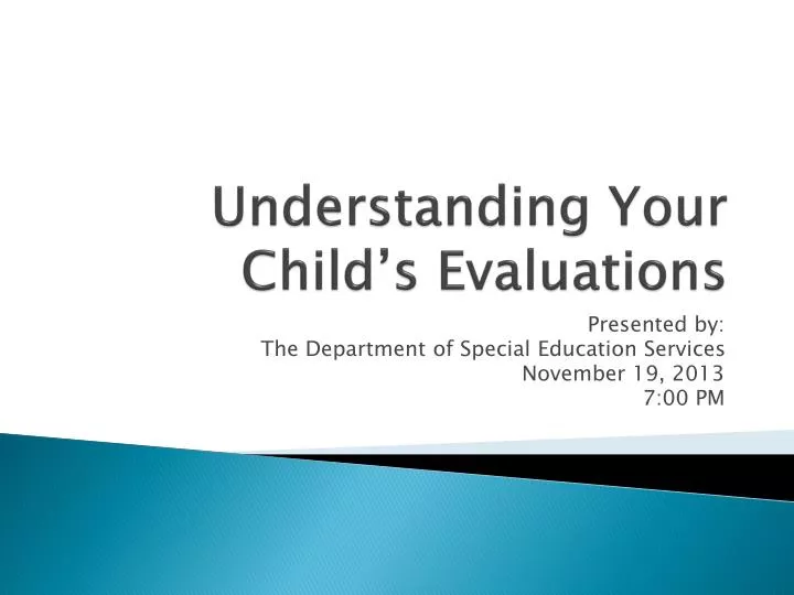 understanding your child s evaluations