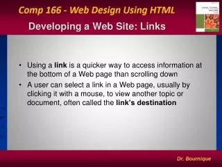Developing a Web Site: Links
