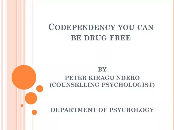 codependency you can be drug free