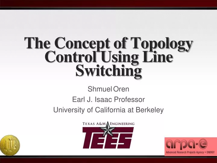 the concept of topology control using line switching
