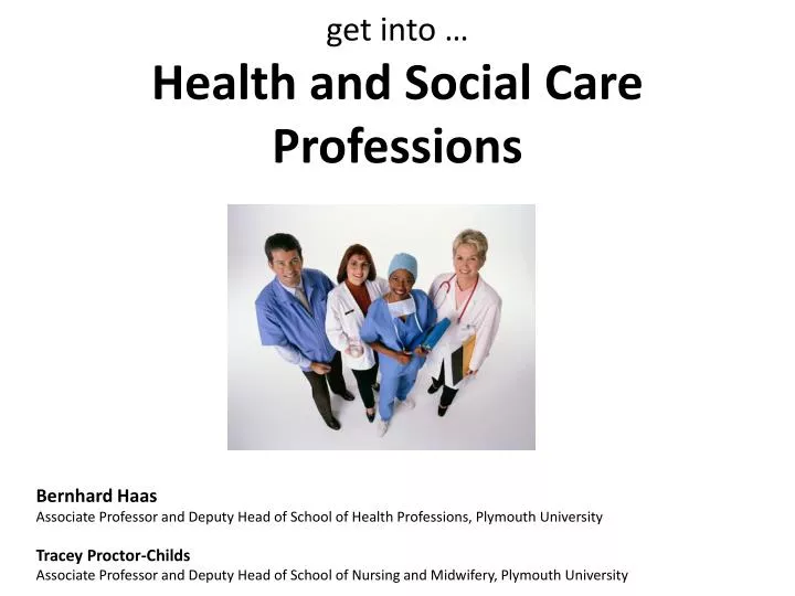 g et into health and social care professions