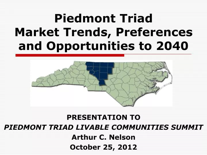 piedmont triad market trends preferences and opportunities to 2040