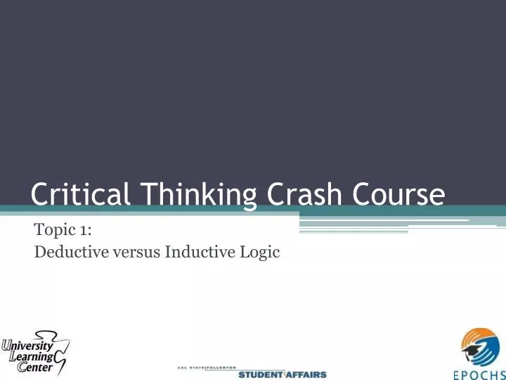 critical thinking crash course