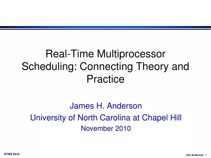 real time multiprocessor scheduling connecting theory and practice