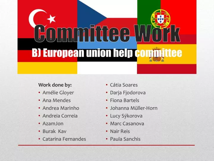 committee work b european union help committee