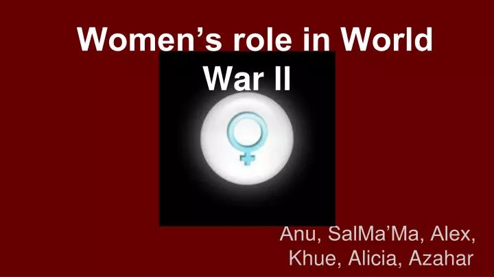 women s role in world war ll