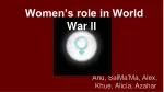 Women’s role in World War ll