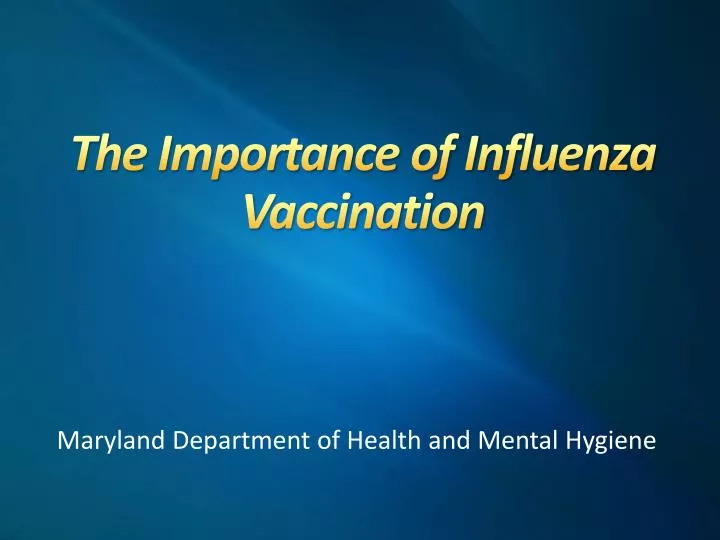 the importance of influenza vaccination