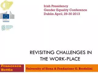 Revisiting challenges in the work-place