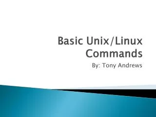 Basic Unix/Linux Commands