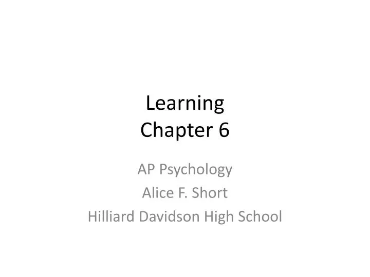 learning chapter 6
