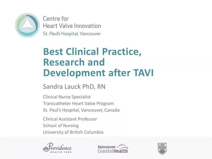 best clinical p ractice research and d evelopment after tavi