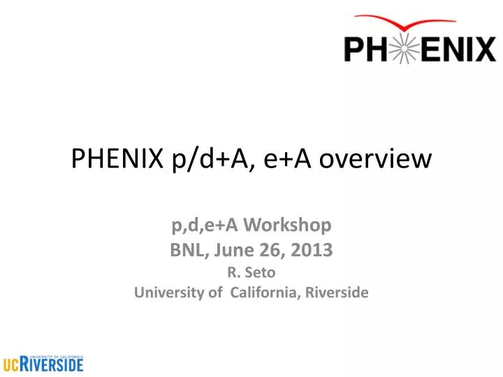 phenix p d a e a overview