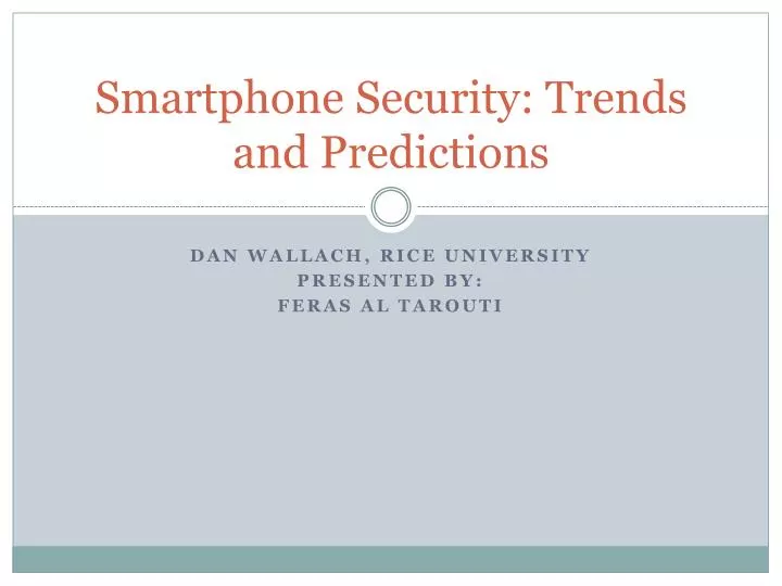 smartphone security trends and predictions