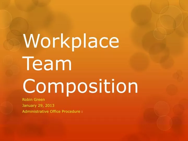 workplace team composition