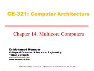 Dr Mohamed Menacer College of Computer Science and Engineering Taibah University eazmm@hotmail.com www.mmenacer.info.
