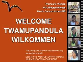 WELCOME TWAMUPANDULA WILKOMMEN