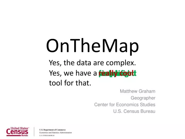 onthemap yes the data are complex