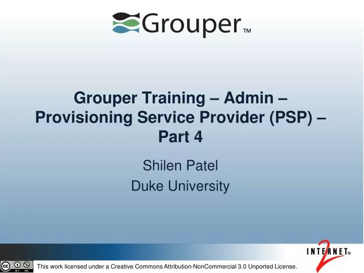 grouper training admin provisioning service provider psp part 4