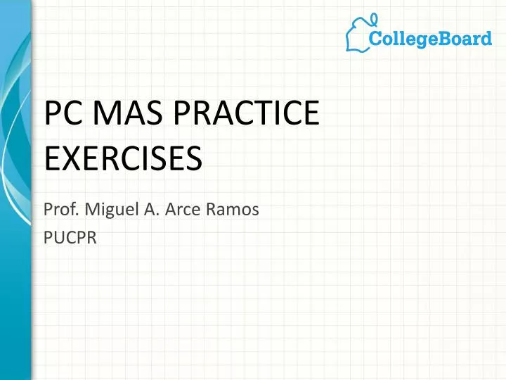 pc mas practice exercises
