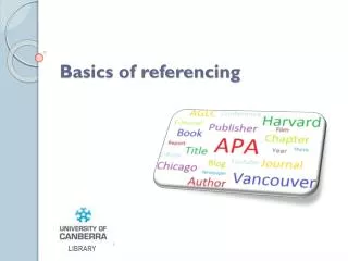 Basics of referencing