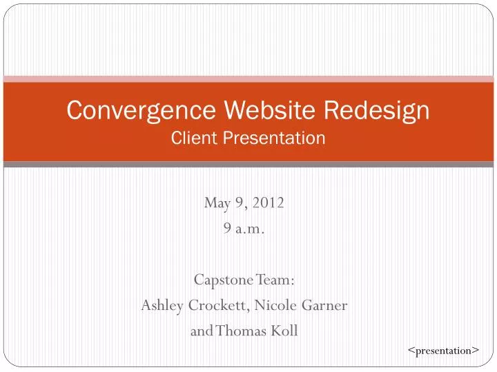 convergence website redesign client presentation