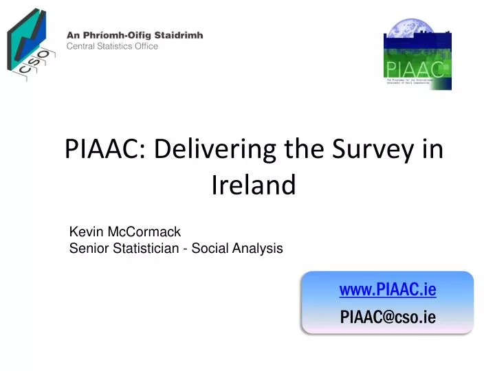 piaac delivering the survey in ireland