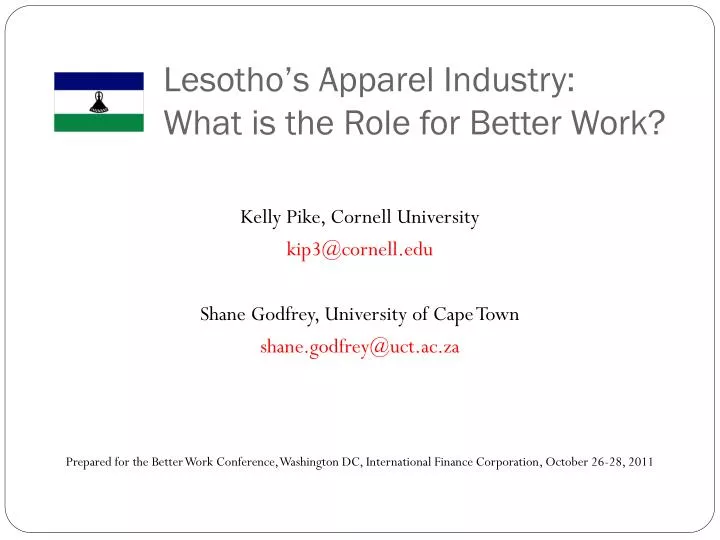 lesotho s apparel industry what is the role for better work