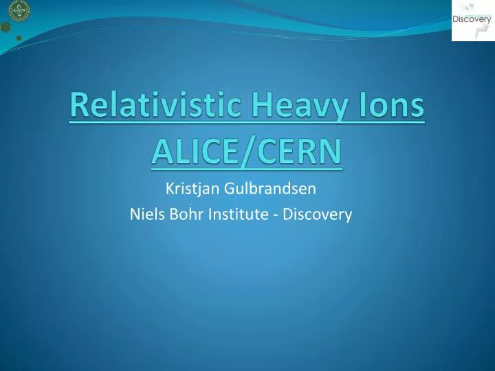 relativistic heavy ions alice cern
