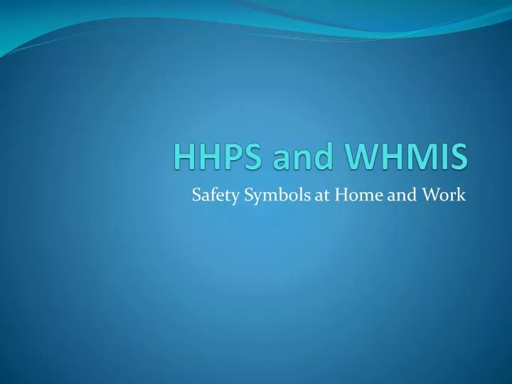 hhps and whmis