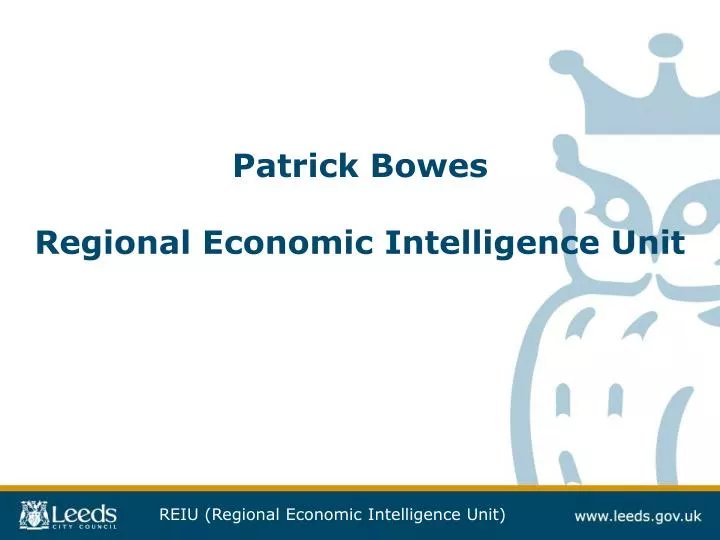 patrick bowes regional economic intelligence unit