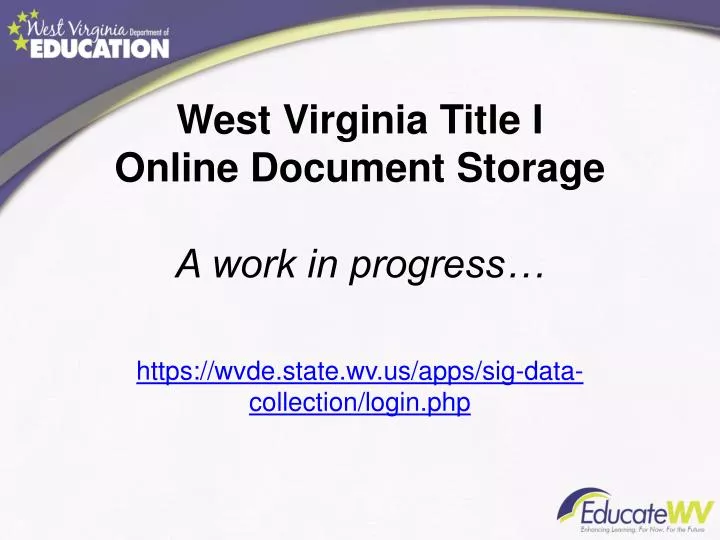 west virginia title i online document storage a work in progress
